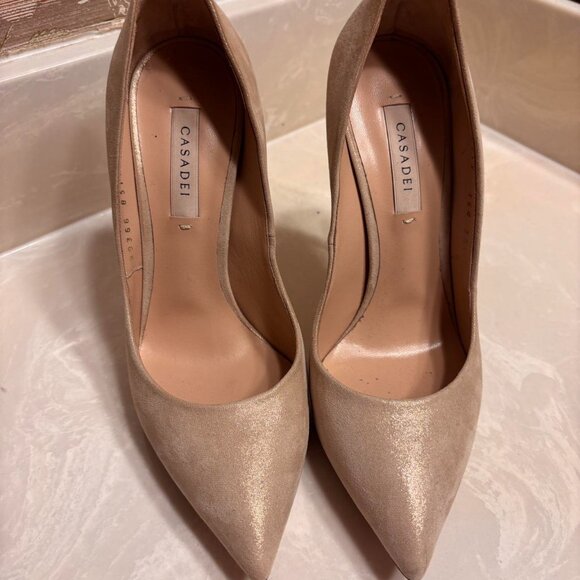 Casadei Shoes - Casadei Women's Gold and Tan Pumps
